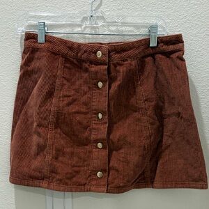 Forever 21 Corduroy Mini Skirt - Brown